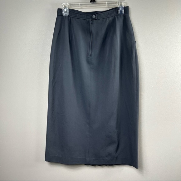 La VOGUE 100% pure wool midi pleated skirt Sz 8 - Picture 4 of 7